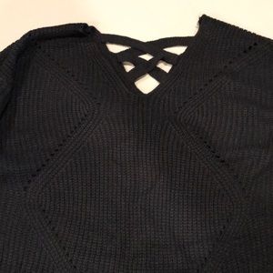 Cutout back detail sweater